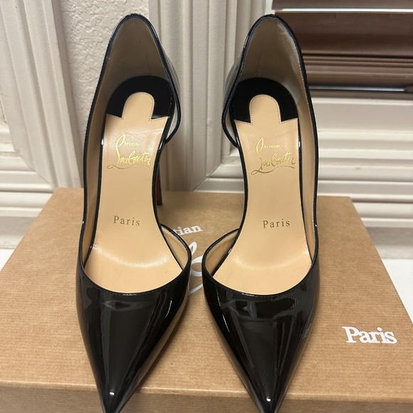 Christian Louboutin Iriza Patent Open-Side Red Sole Pump - Picture 3 of 7